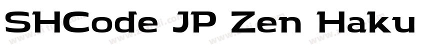 SHCode JP Zen Haku B字体转换